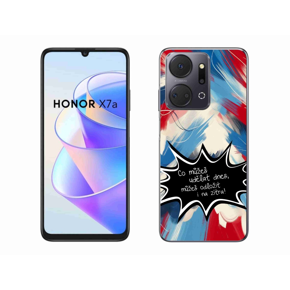 Gelový kryt mmCase na Honor X7a - vtipný text 9 černé pozadí