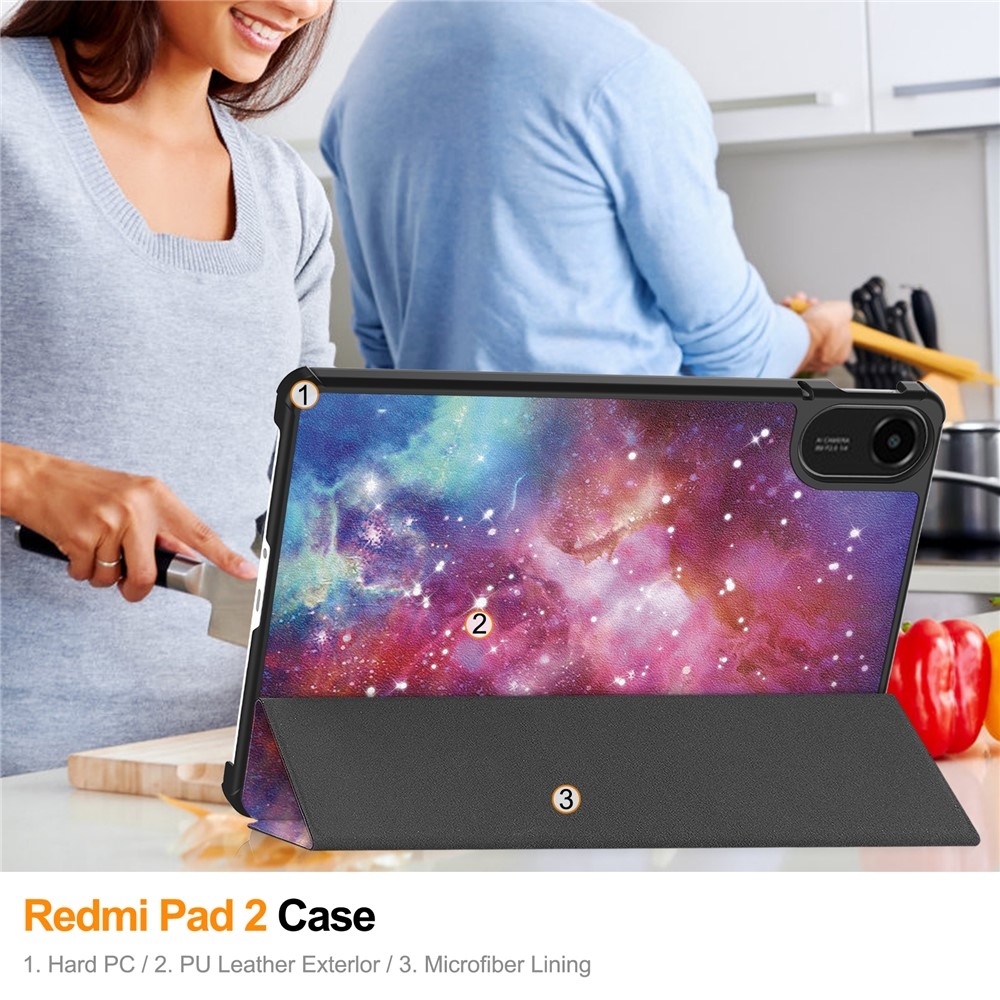 Patte chytré zavírací pouzdro na Xiaomi Redmi Pad 2 - vesmír