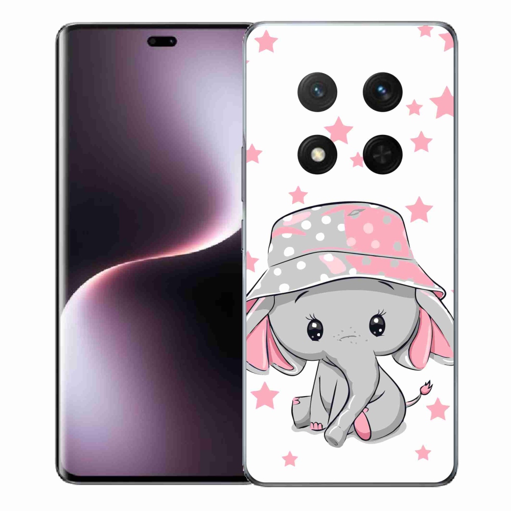 Gelový kryt mmCase na Honor Magic 7 Lite 5G - růžový slon