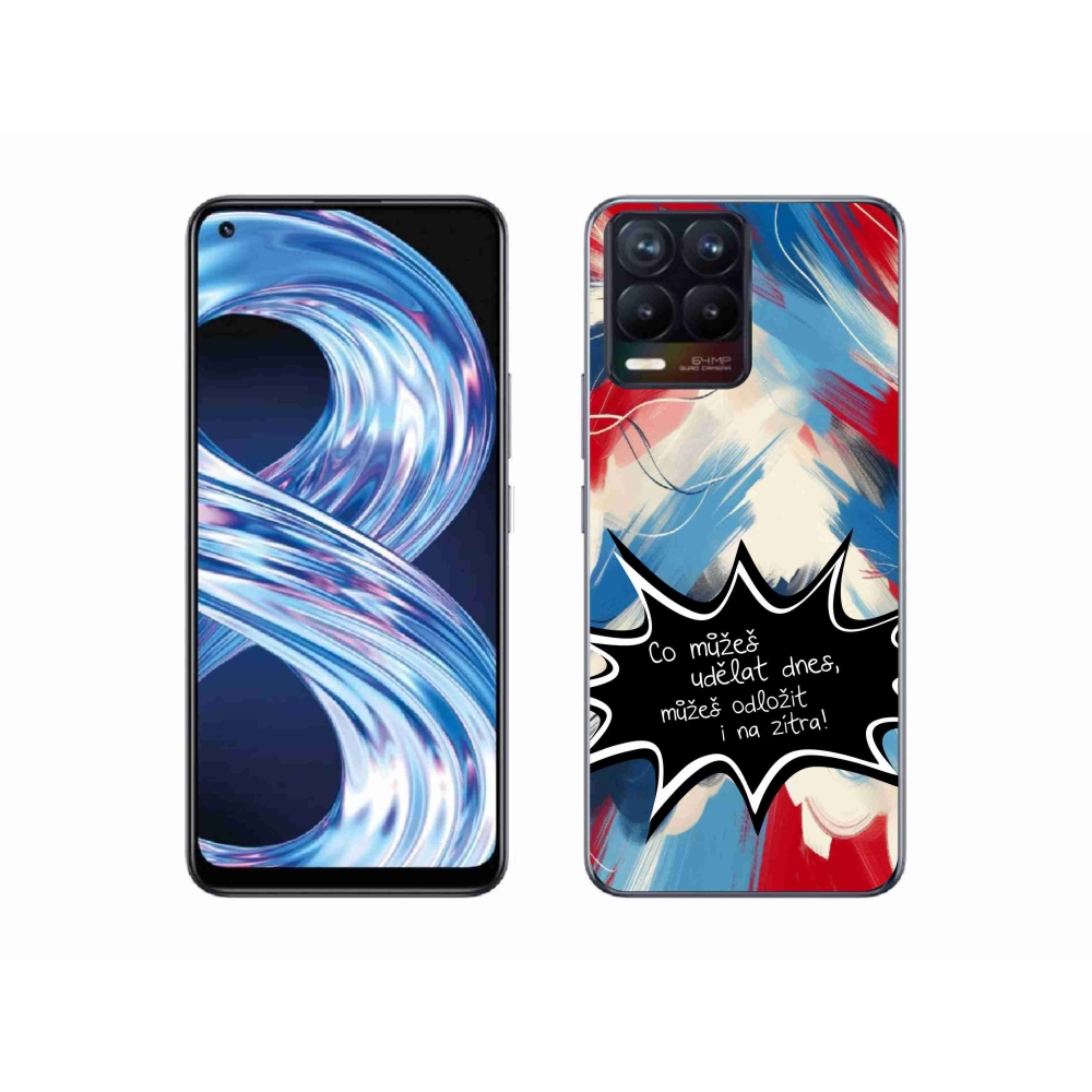 Gelový kryt mmCase na Realme 8 Pro - vtipný text 9 černé pozadí