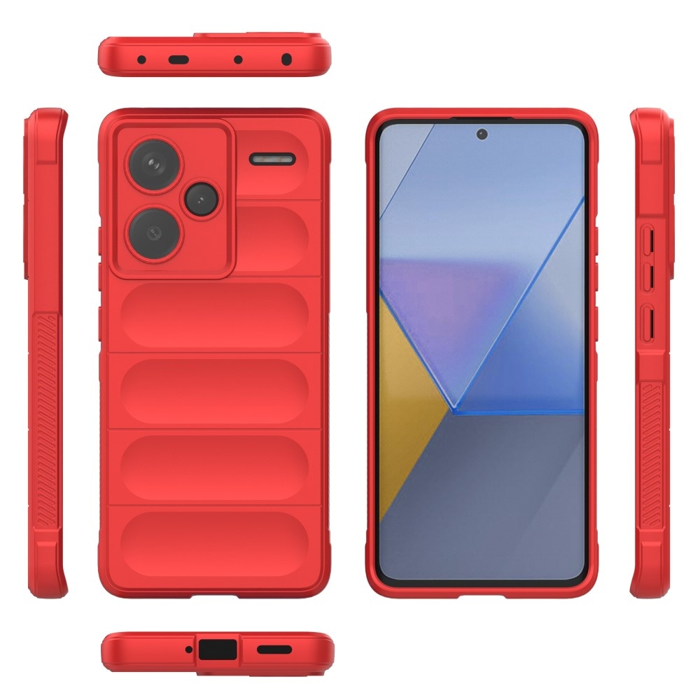 Rugg odolný gelový obal na Xiaomi Redmi Note 13 Pro+ 5G - červený