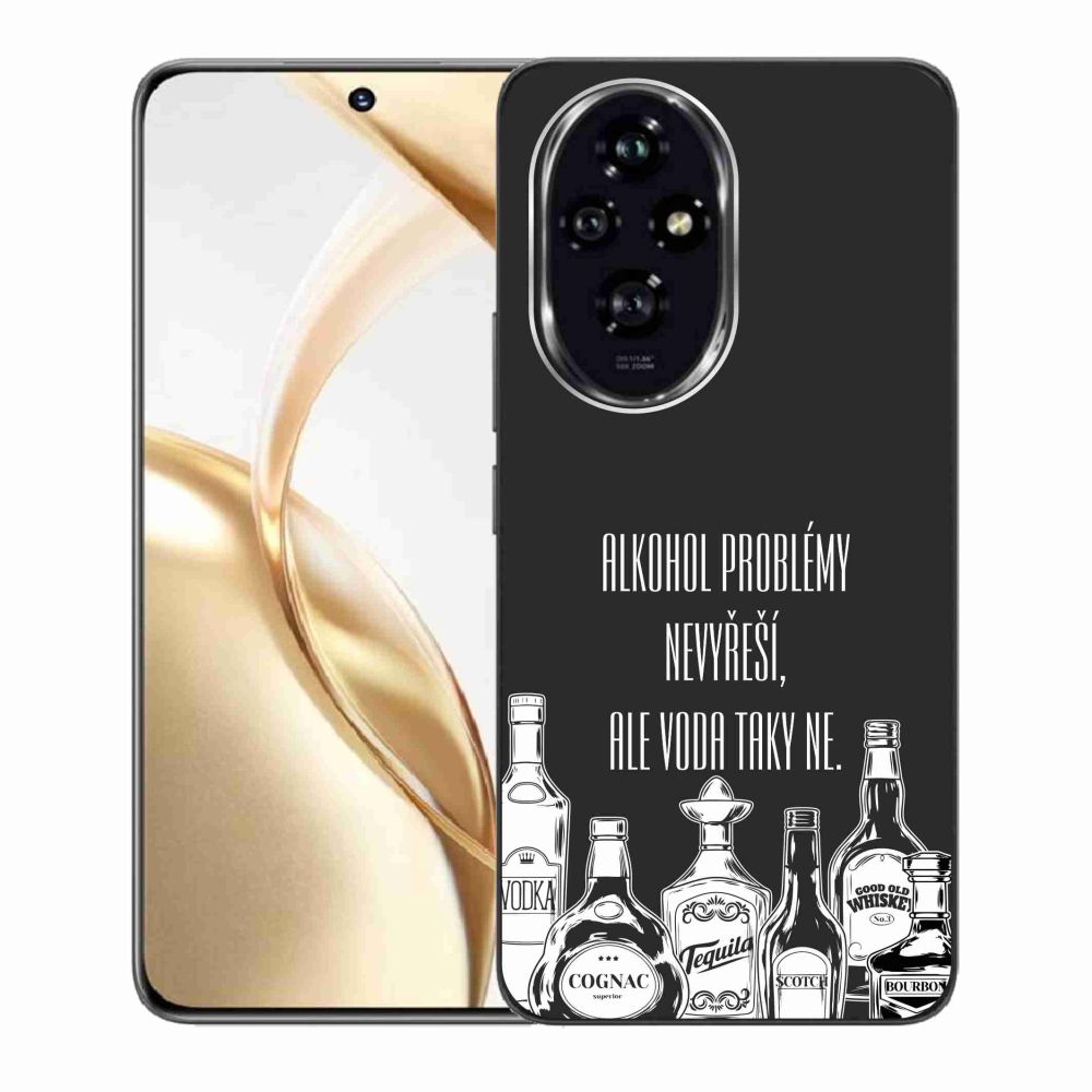 Gelový kryt mmCase na Honor 200 5G - vtipný text černé pozadí
