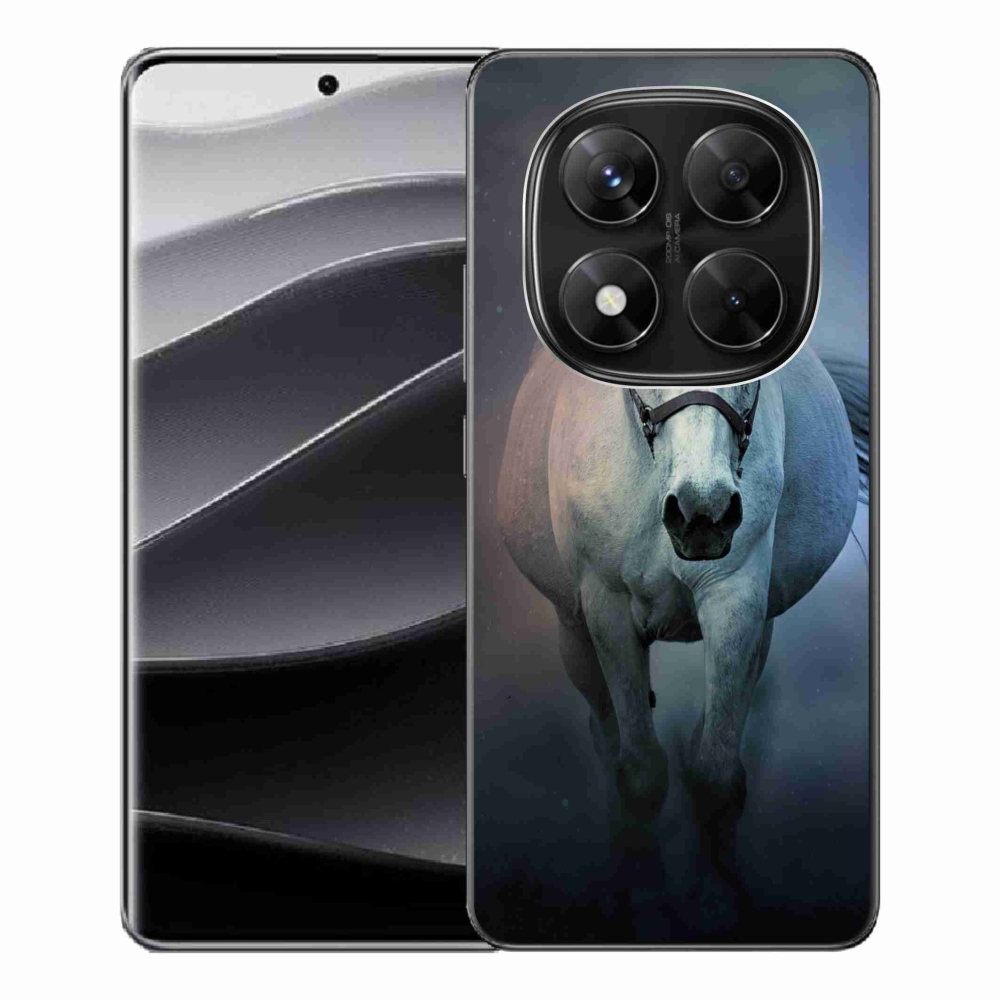 Gelový kryt mmCase na Xiaomi Redmi Note 14 Pro 5G/Poco X7 5G - běžící bílý kůň