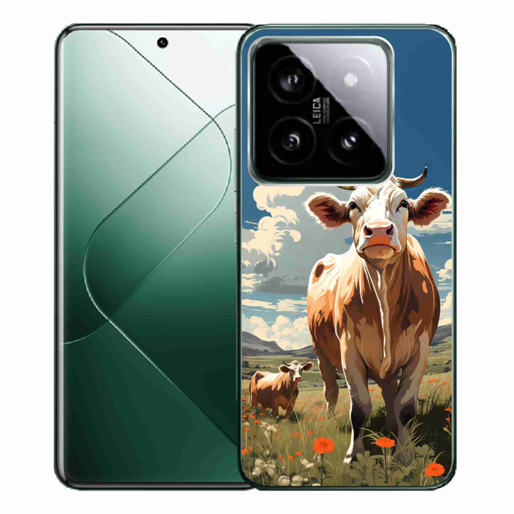 Gelový kryt mmCase na Xiaomi 14 Pro - krávy na louce