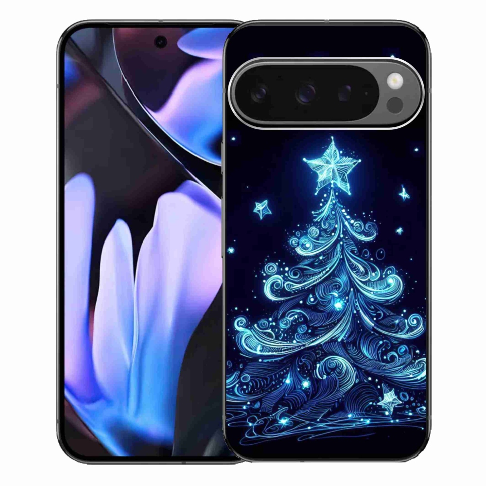Gelový kryt mmCase na Google Pixel 9 Pro XL - neonový vánoční stromek 4