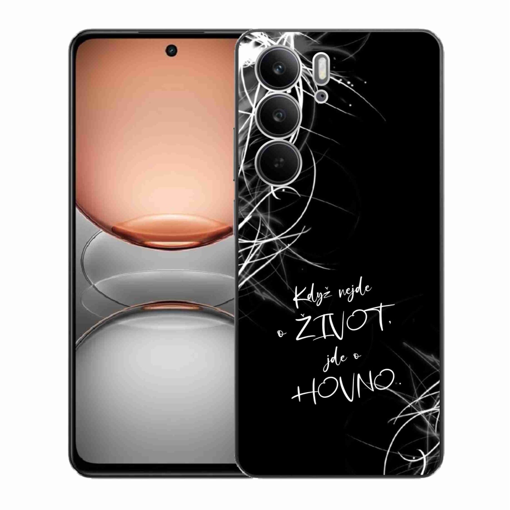 Gelový kryt mmCase na Realme C75 - vtipný text 16 černé pozadí