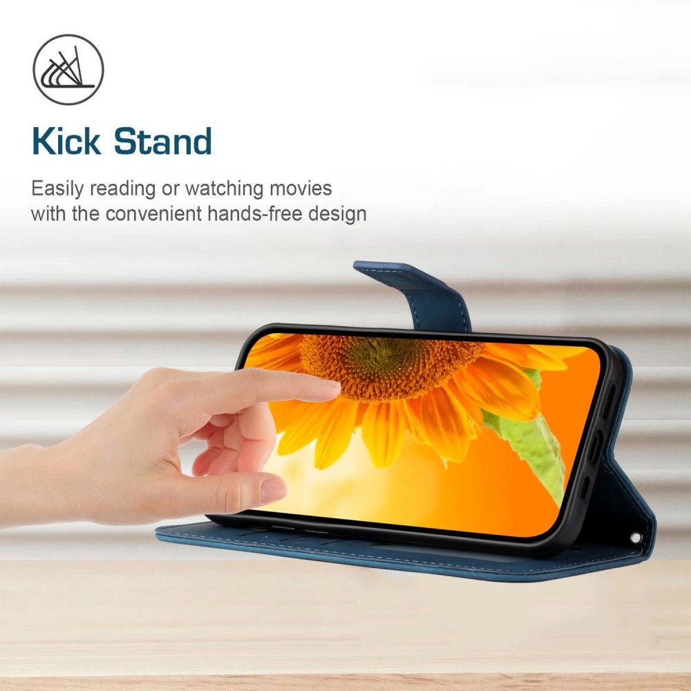 Sunflowers knížkové pouzdro na Xiaomi Redmi Note 14 Pro - tmavěmodré