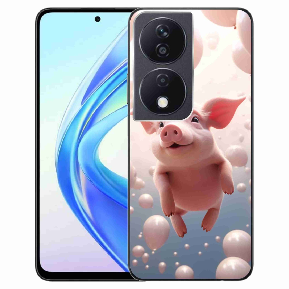 Gelový kryt mmCase na Honor X7b/Honor 90 Smart - prasátko s balónky