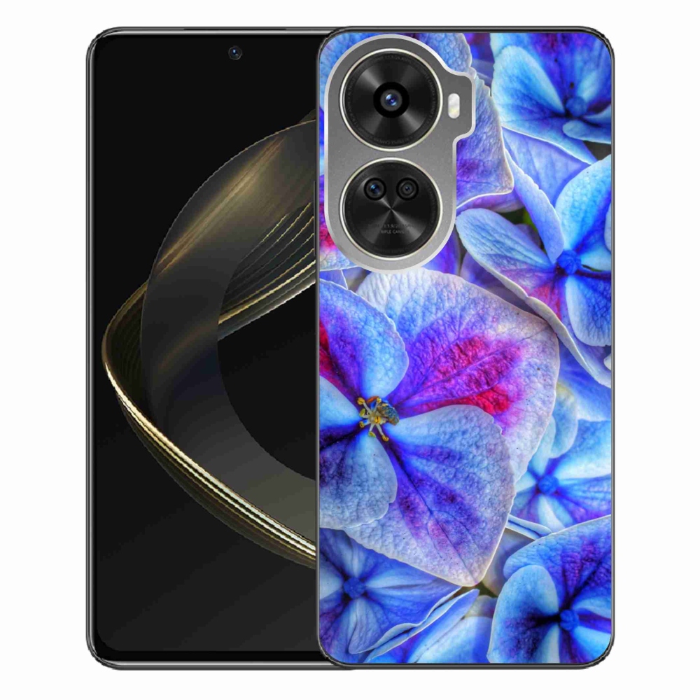 Gelový kryt mmCase na Huawei Nova 12 SE - modré květy 1