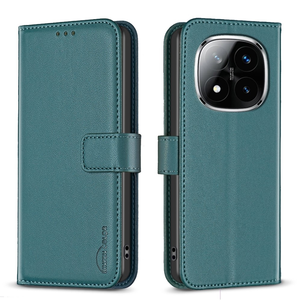 BNF knížkové pouzdro na Xiaomi Redmi Note 14 Pro 5G/Poco X7 5G/Note 14 Pro+ 5G - zelené