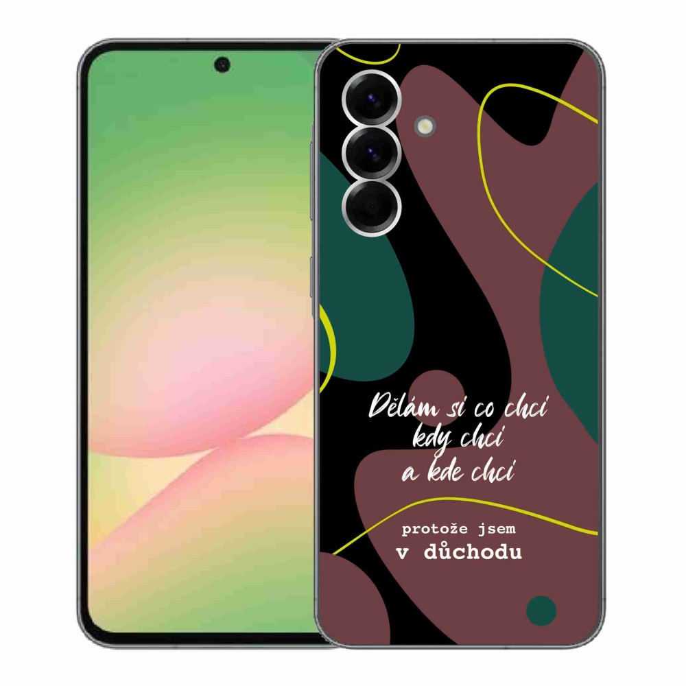 Gelový kryt mmCase na Samsung Galaxy A56 5G - vtipný text 10 černé pozadí