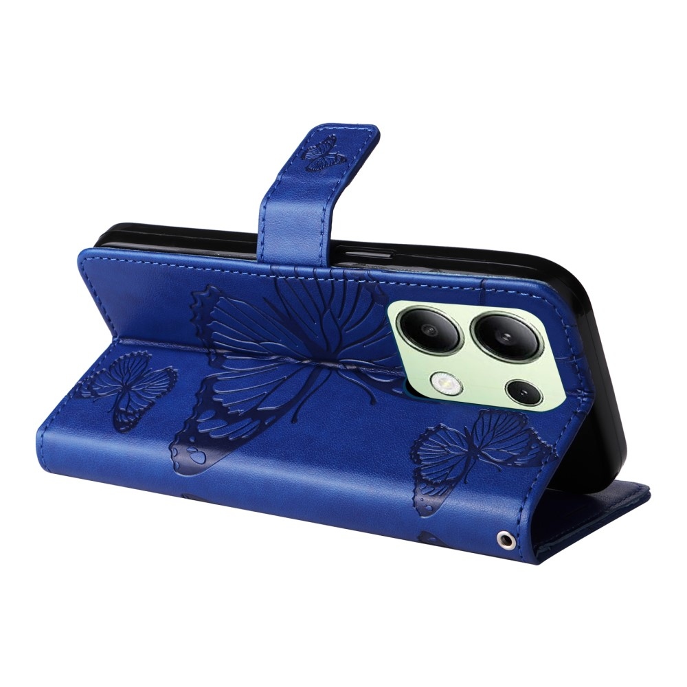 Big Butterfly knížkové pouzdro na Xiaomi Redmi Note 13 - modré