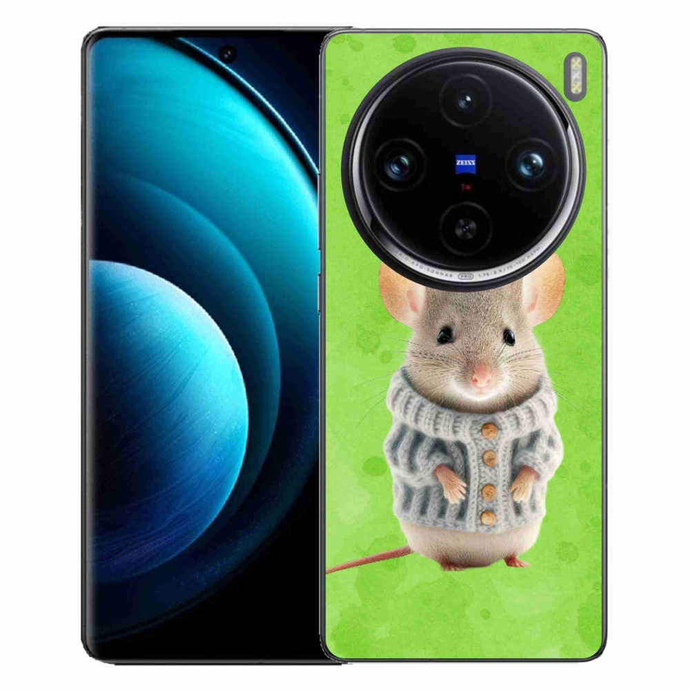 Gelový kryt mmCase na Vivo X100 Pro 5G - myška ve svetru