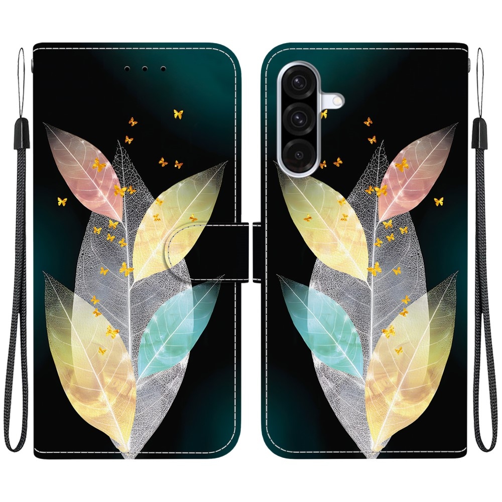 Versatile knížkové pouzdro na Samsung Galaxy A36 5G/A56 5G - barevné listy