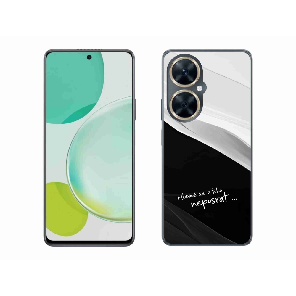 Gelový kryt mmCase na Huawei Nova 11i - vtipný text 13 černobílé pozadí