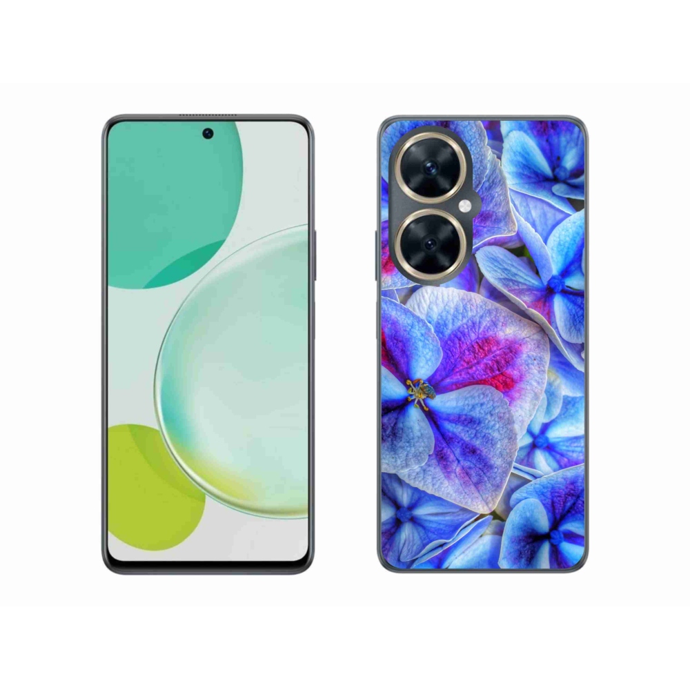 Gelový kryt mmCase na Huawei Nova 11i - modré květy 1