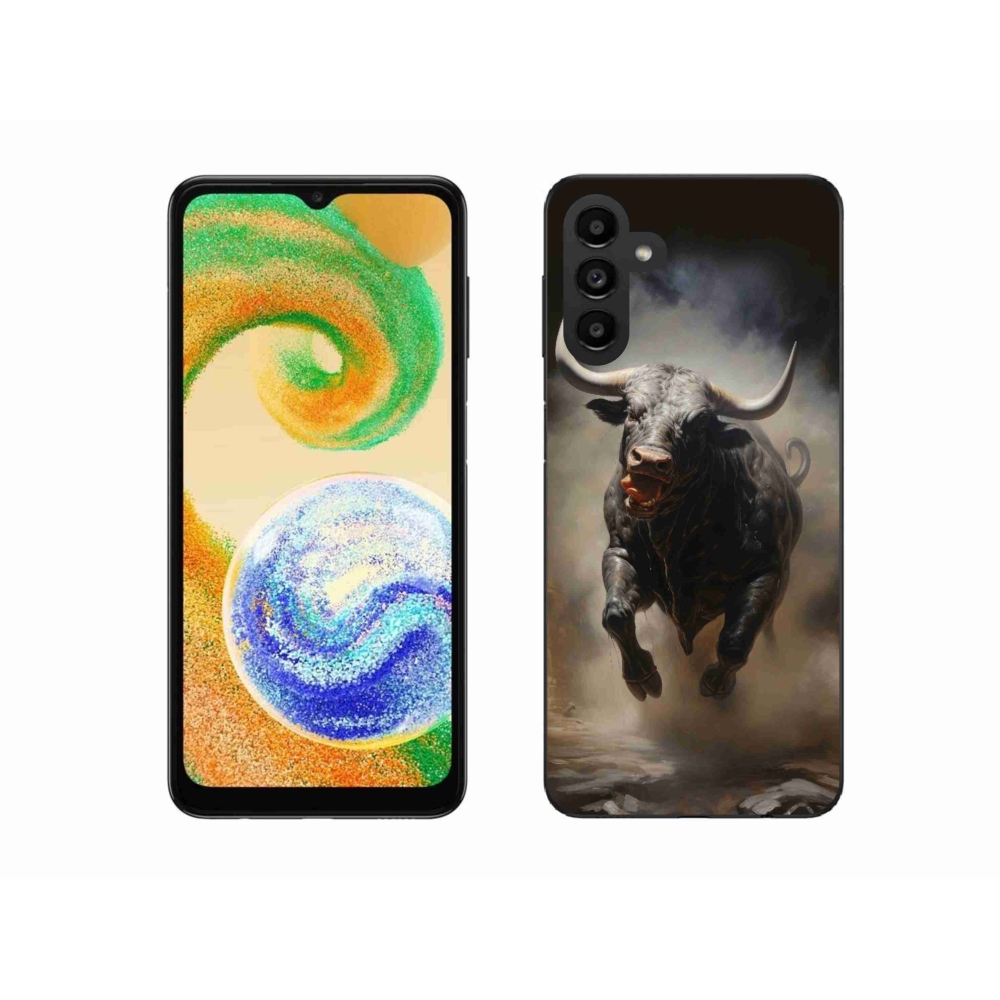 Gelový kryt mmCase na Samsung Galaxy A04s (164.7x76.7x9.1mm) - rozzuřený býk