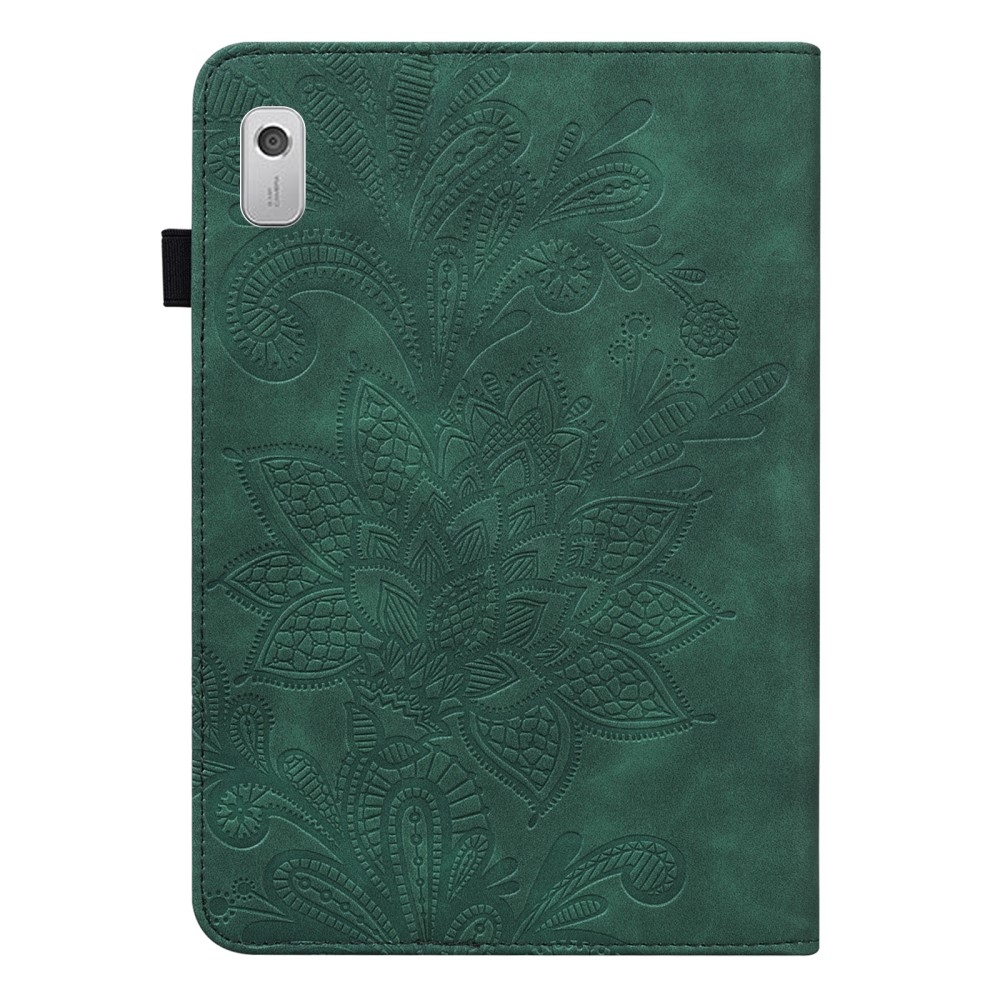 Flower zavírací pouzdro na Lenovo Tab M8 4. Gen (2024) - zelené