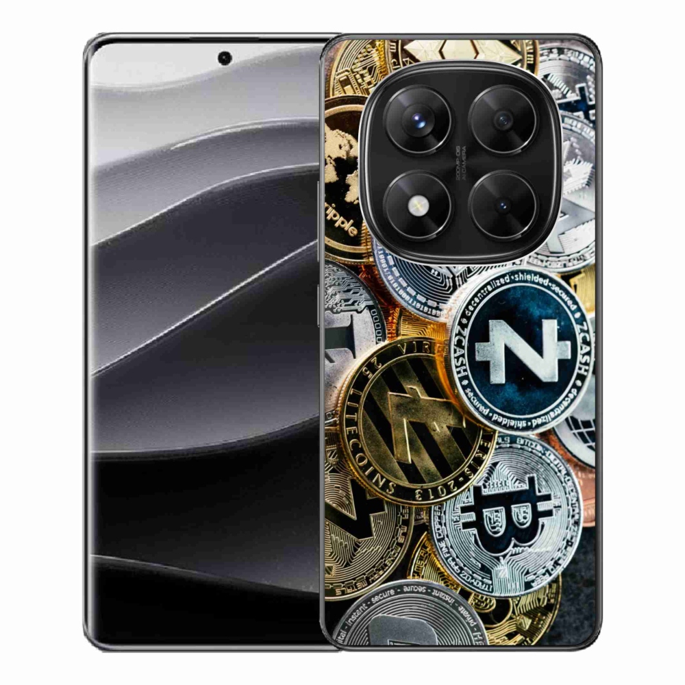 Gelový kryt mmCase na Xiaomi Redmi Note 14 Pro 5G/Poco X7 5G - kryptoměny