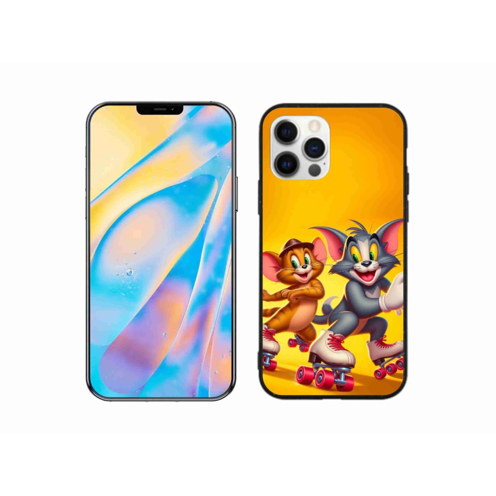 Gelový kryt mmCase na iPhone 12 Pro - tom a jerry