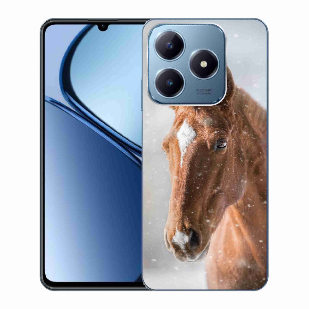 Gelový kryt mmCase na Realme C63 - hnědý kůň 2