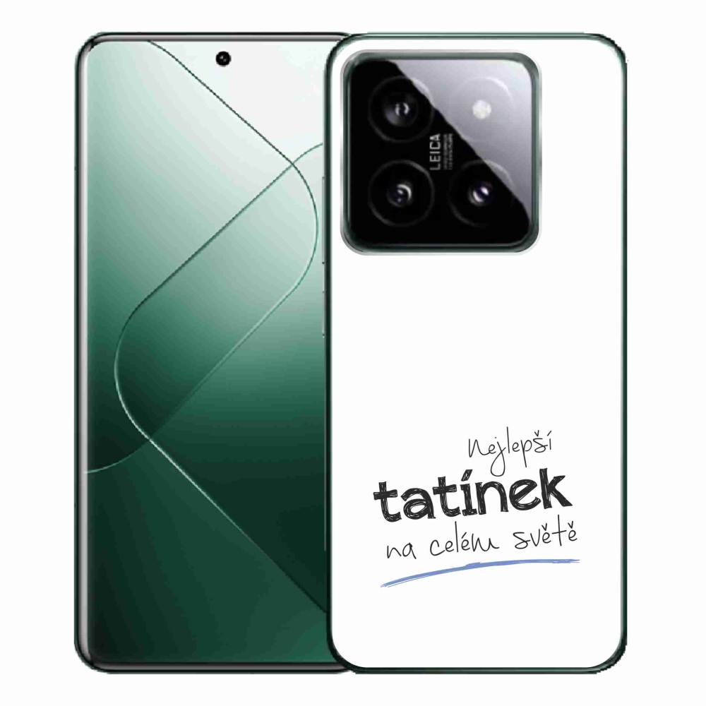 Gelový kryt mmCase na Xiaomi 14 Pro - nejlepší tatínek 4 bílé pozadí