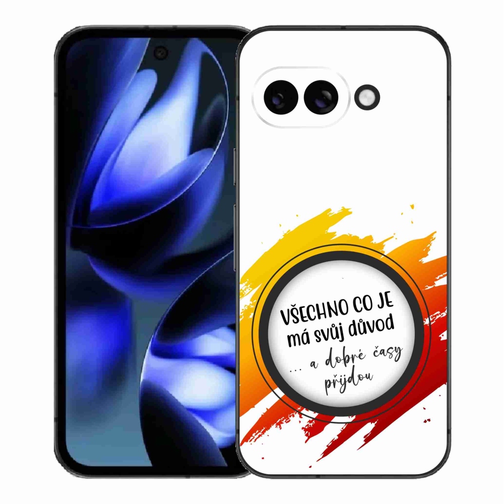 Gelový kryt mmCase na Google Pixel 9a - citát 3 bílé pozadí