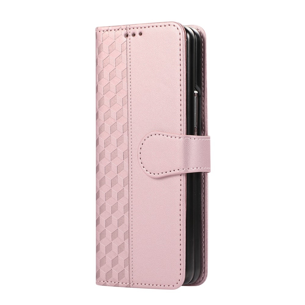 Gridy knížkové pouzdro na Samsung Galaxy Z Fold7 5G - růžovozlaté
