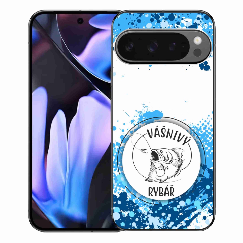 Gelový kryt mmCase na Google Pixel 9 Pro XL - vášnivý rybář bílé pozadí