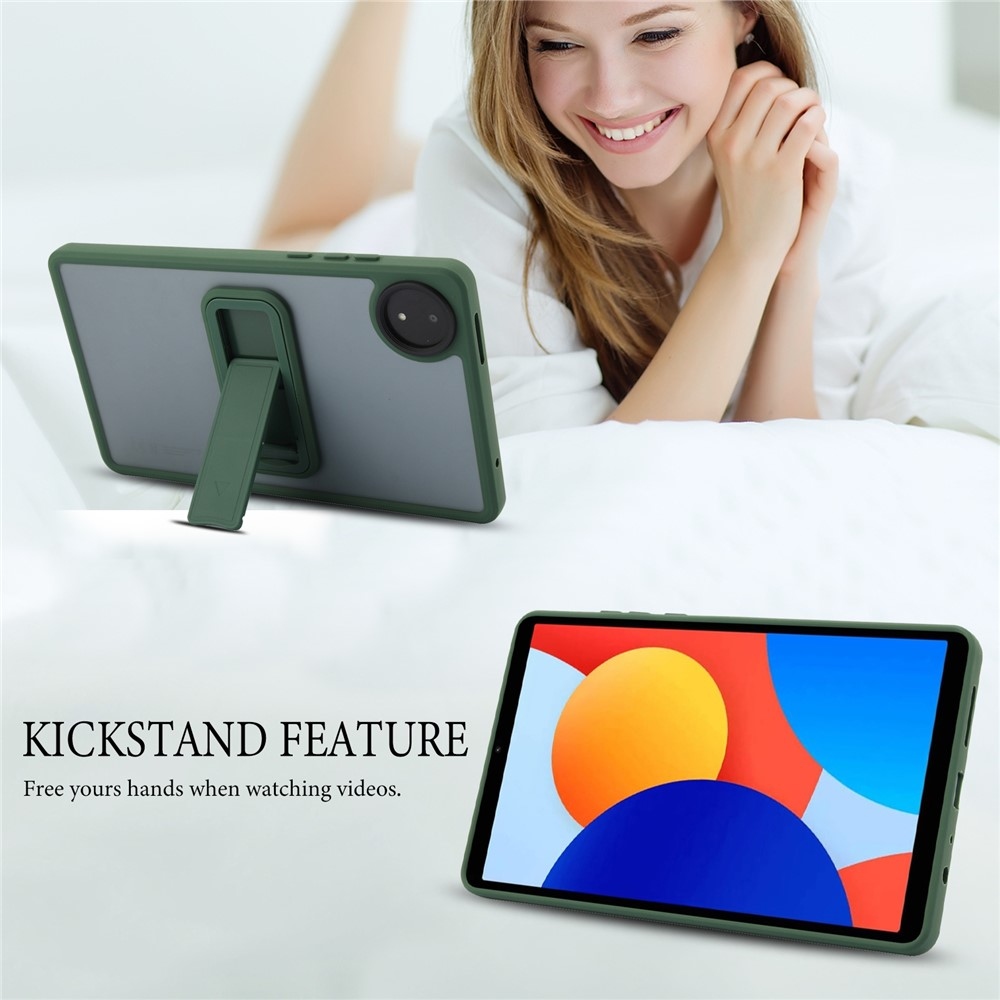 Skiny gelový obal s pevnými zády a výklopným stojánkem na Xiaomi Redmi Pad SE 8.7 - zelený