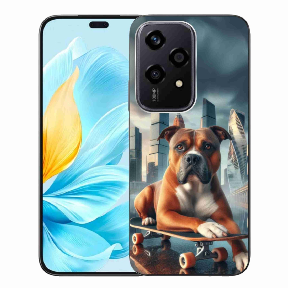 Gelový kryt mmCase na Honor 200 Lite 5G - pes na skateboardu