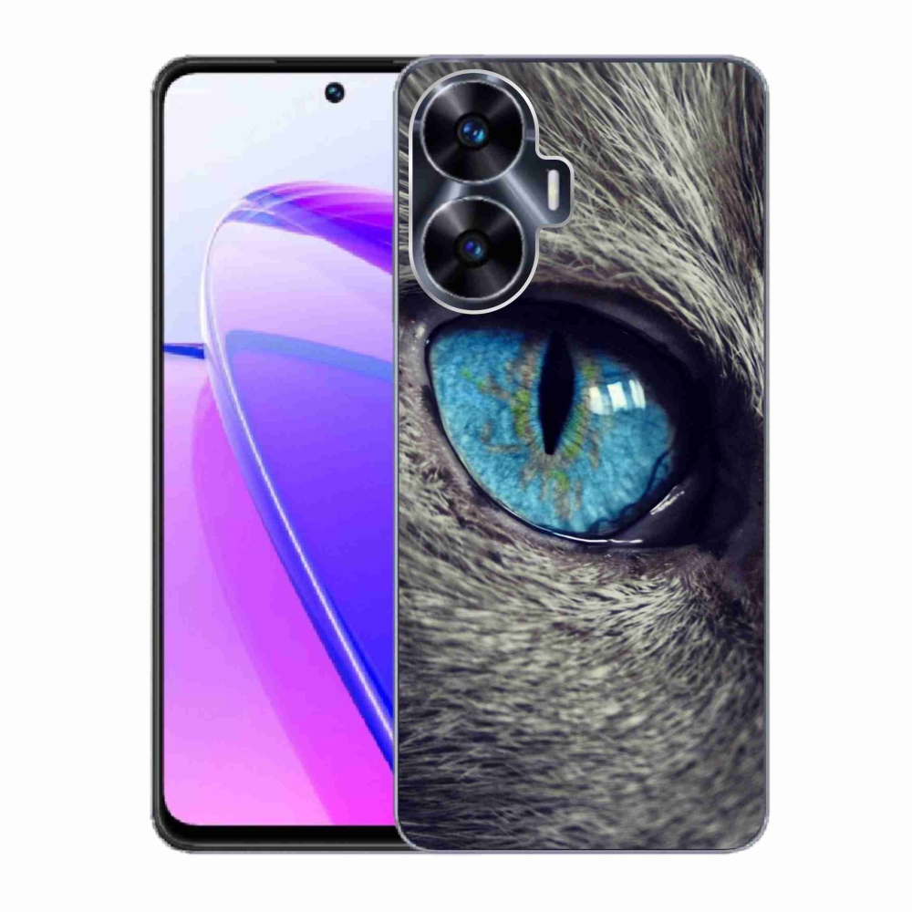 Gelový kryt mmCase na Realme C55 - modré kočičí oko
