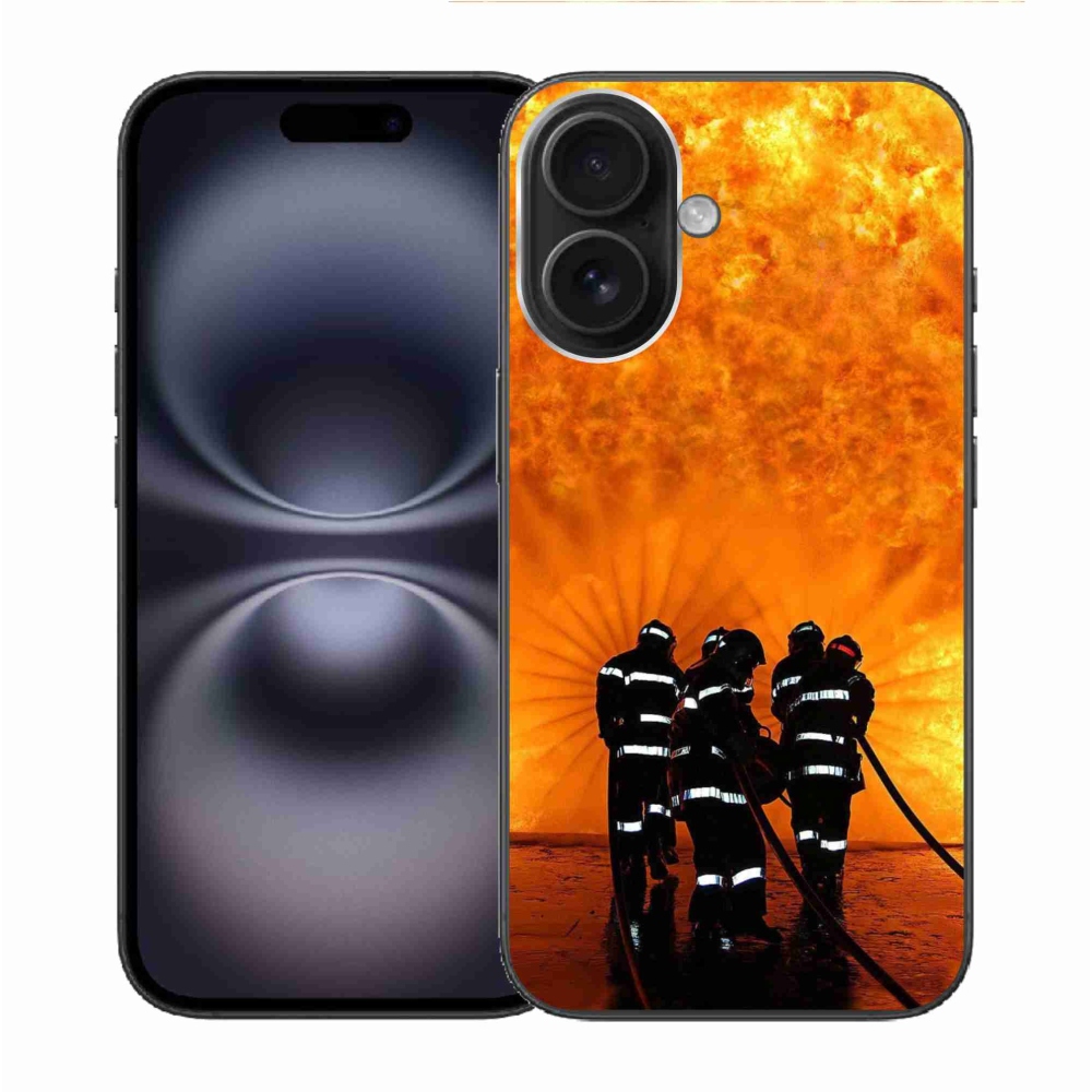 Gelový kryt mmCase na iPhone 16 - požár
