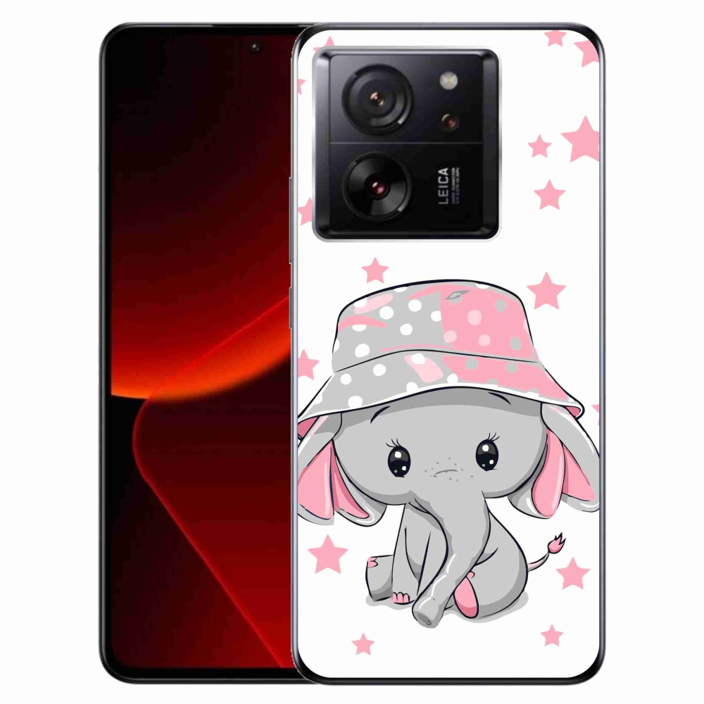 Gelový kryt mmCase na Xiaomi 13T/13T Pro - růžový slon