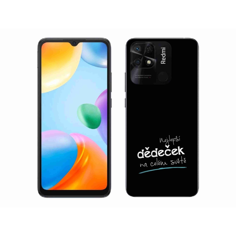 Gelový kryt mmCase na Xiaomi Redmi 10C - nejlepší dědeček 3 černé pozadí