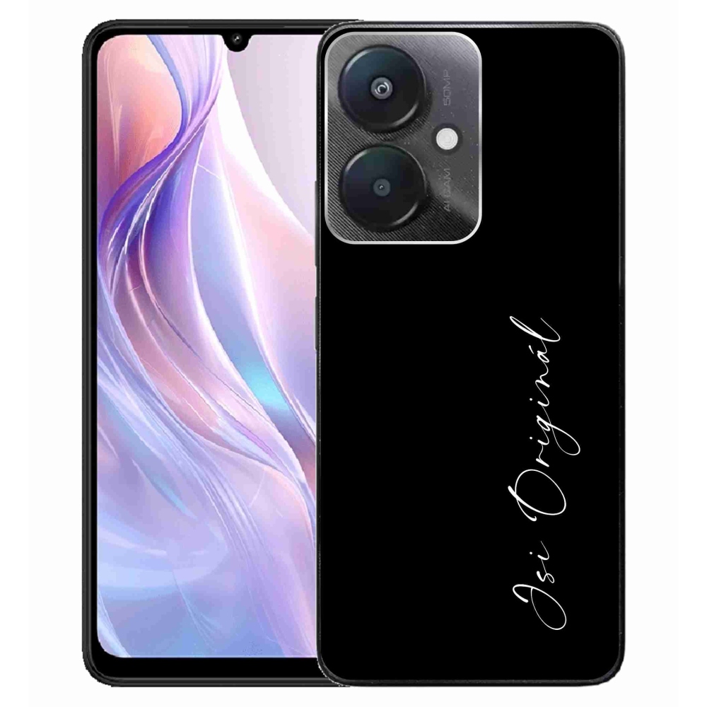 Gelový kryt mmCase na Xiaomi Redmi 13C 5G  - jsi originál černé pozadí