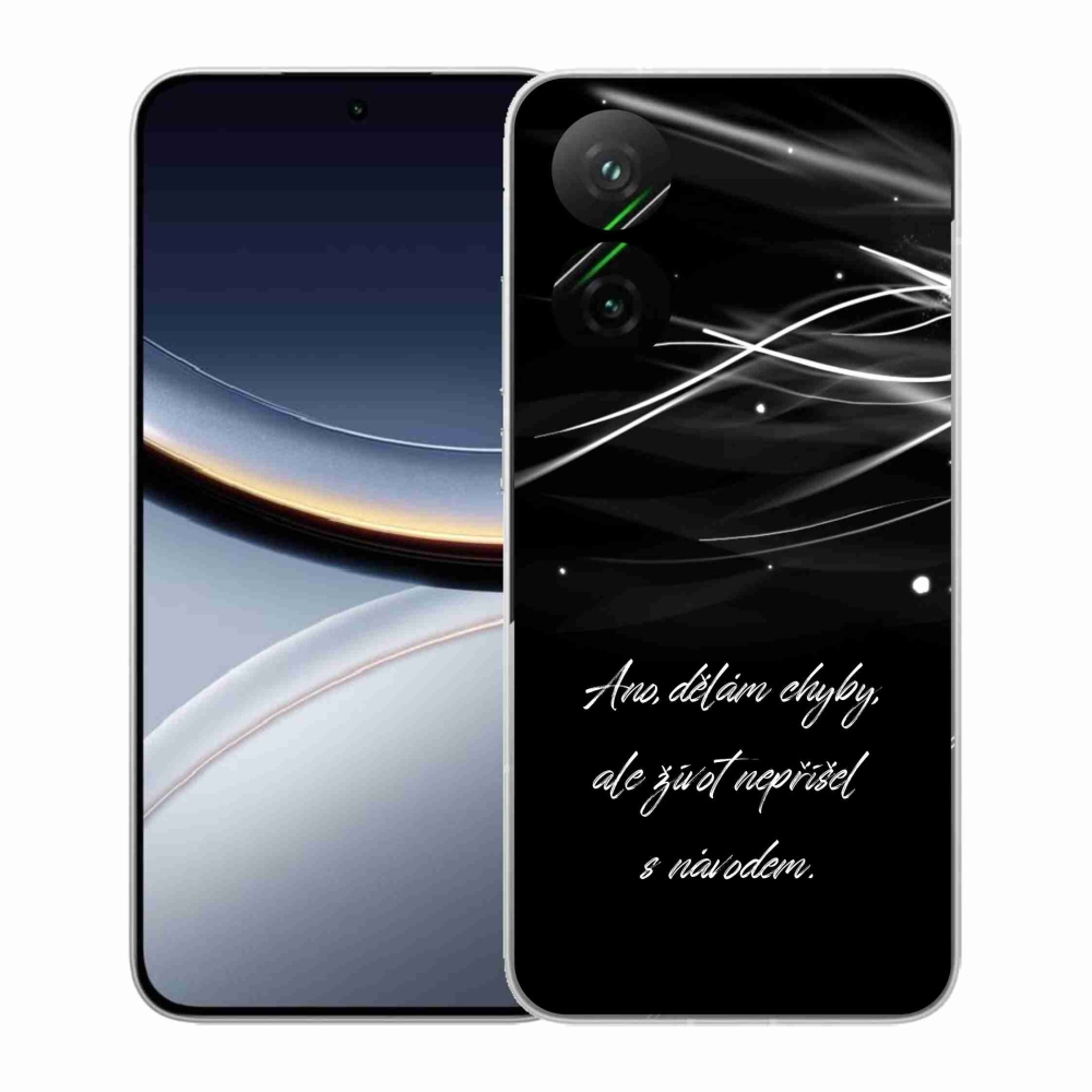 Gelový kryt mmCase na Xiaomi Poco F7 5G - citát černé pozadí