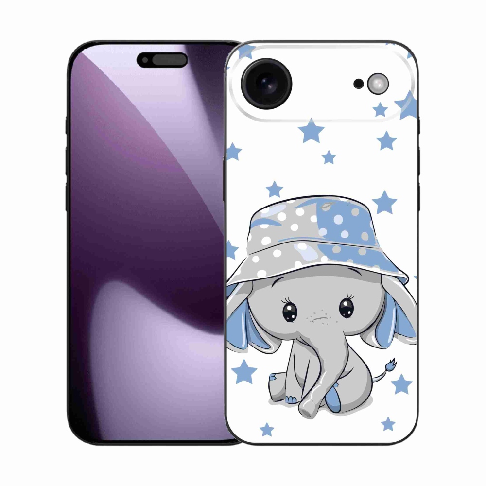 Gelový kryt mmCase na iPhone 17 Air - modrý slon
