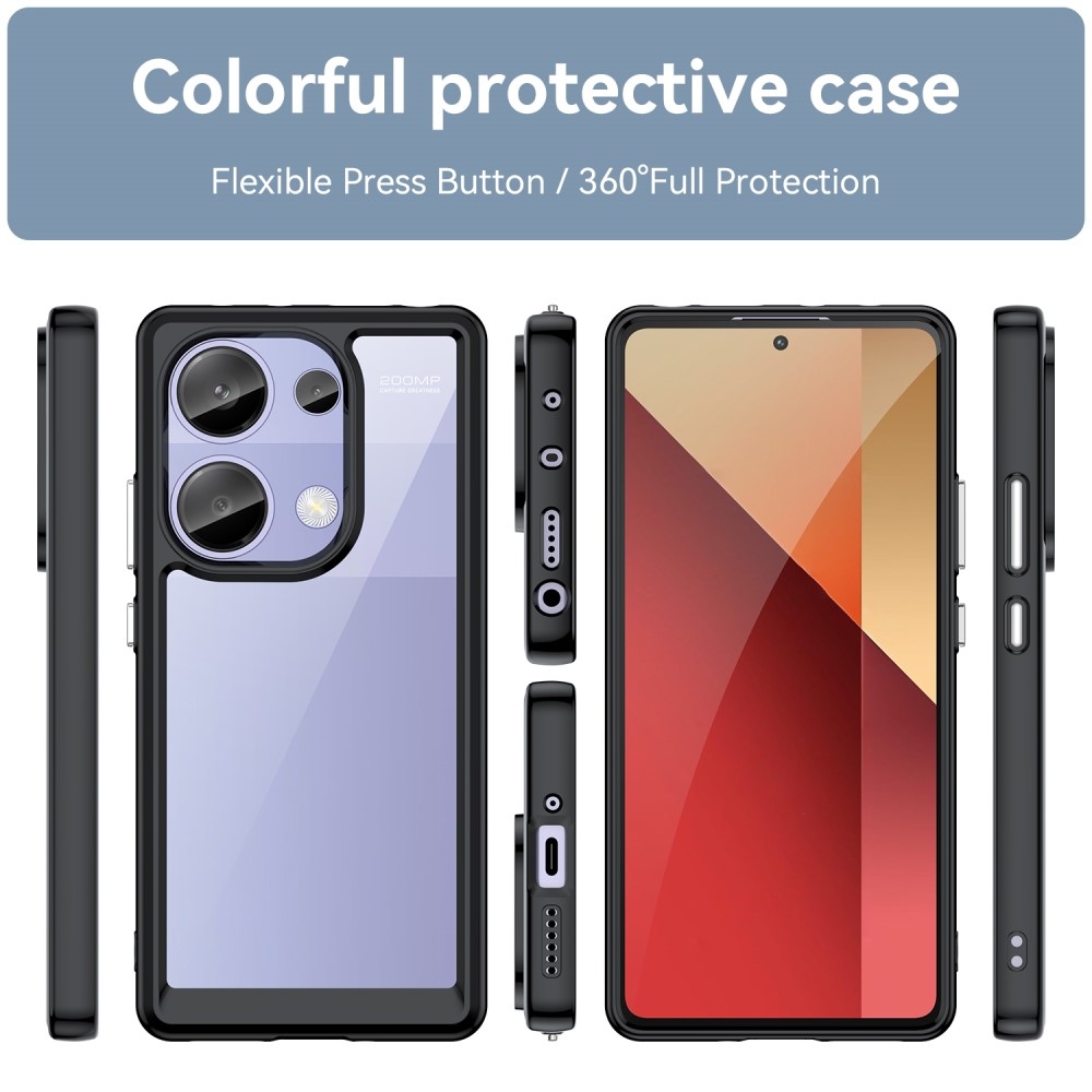 Gelový obal s pevnými zády pro Xiaomi Redmi Note 13 Pro 4G/Poco M6 Pro - černý