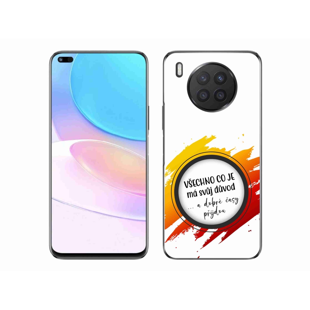 Gelový kryt mmCase na Huawei Nova 8i - citát 3 bílé pozadí