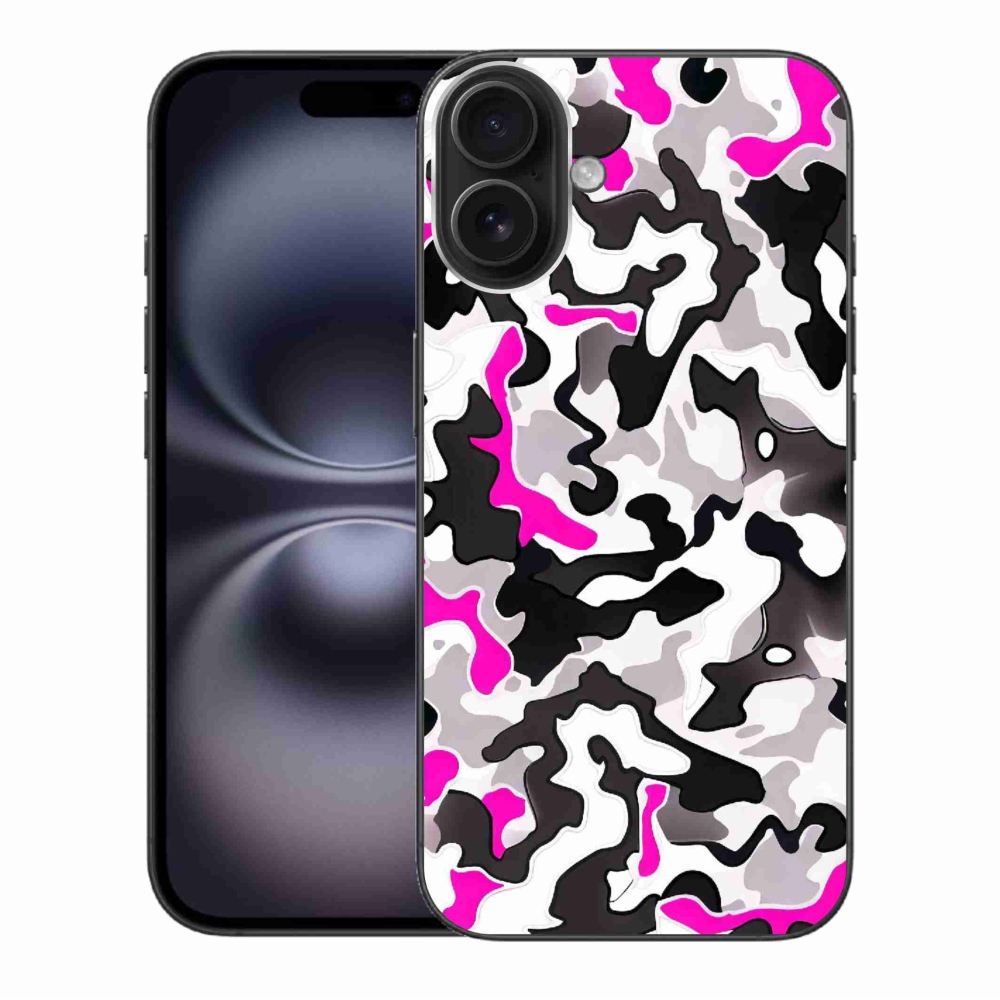 Gelový kryt mmCase na iPhone 16 Plus - maskáčový vzor 5