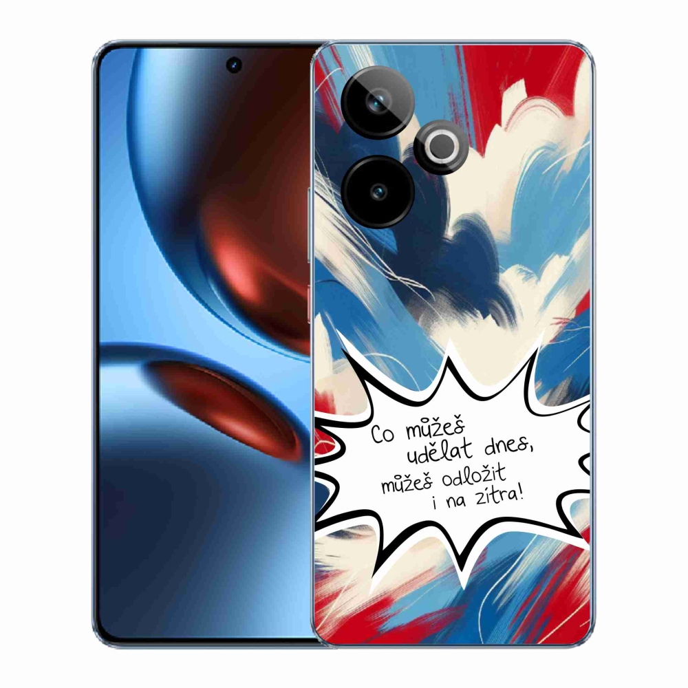 Gelový kryt mmCase na Realme GT 7 5G/GT 7T 5G - vtipný text 9 bílé pozadí