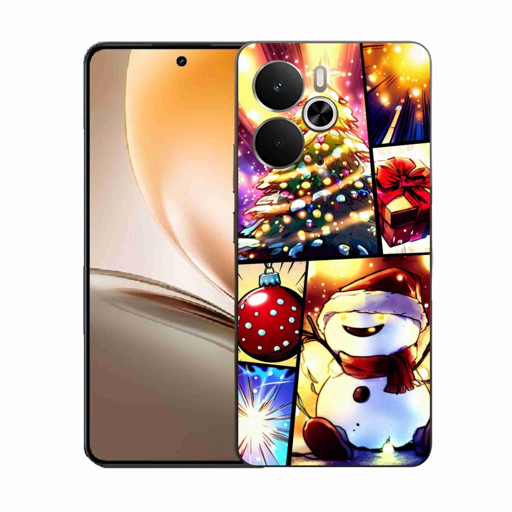 Gelový kryt mmCase na Realme 14 5G - vánoční motivy 1