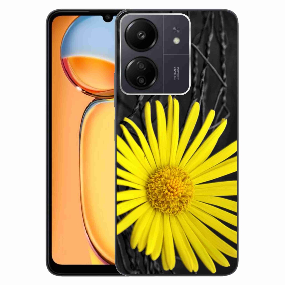 Gelový kryt mmCase na Xiaomi Poco C65/Redmi 13C - žlutá květina