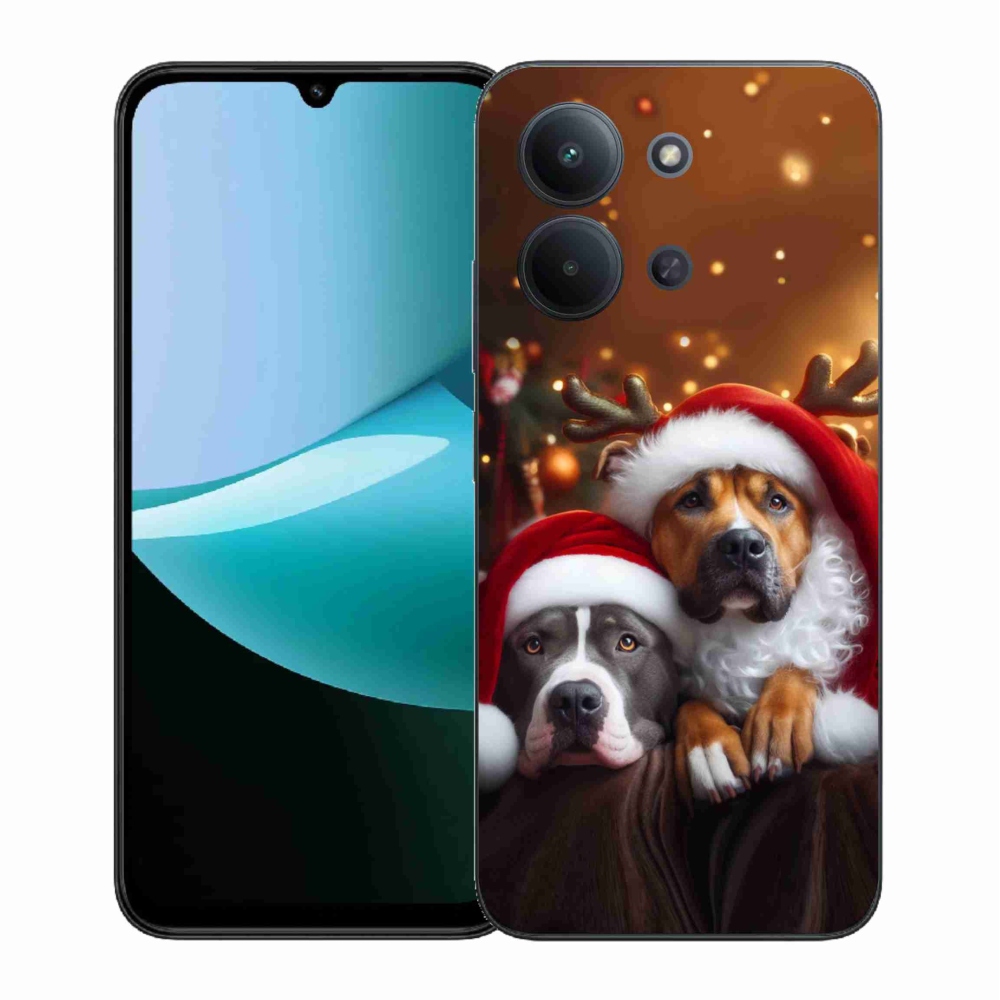 Gelový kryt mmCase na Xiaomi Redmi 15C 4G (171mm)/Poco C85 4G (171mm) - vánoční psi