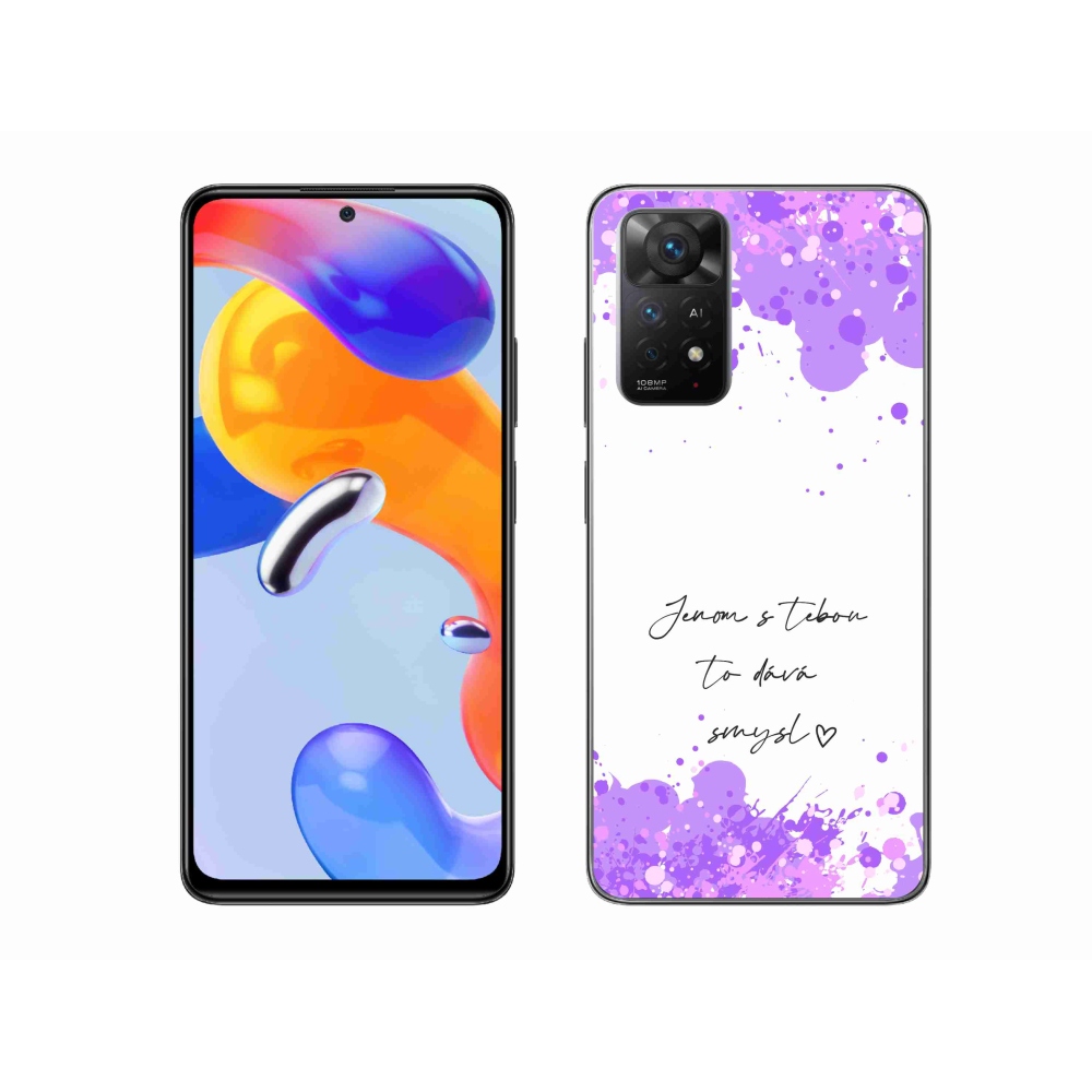 Gelový kryt mmCase na Xiaomi Redmi Note 11 Pro 4G/5G - zamilovaný text bílé pozadí