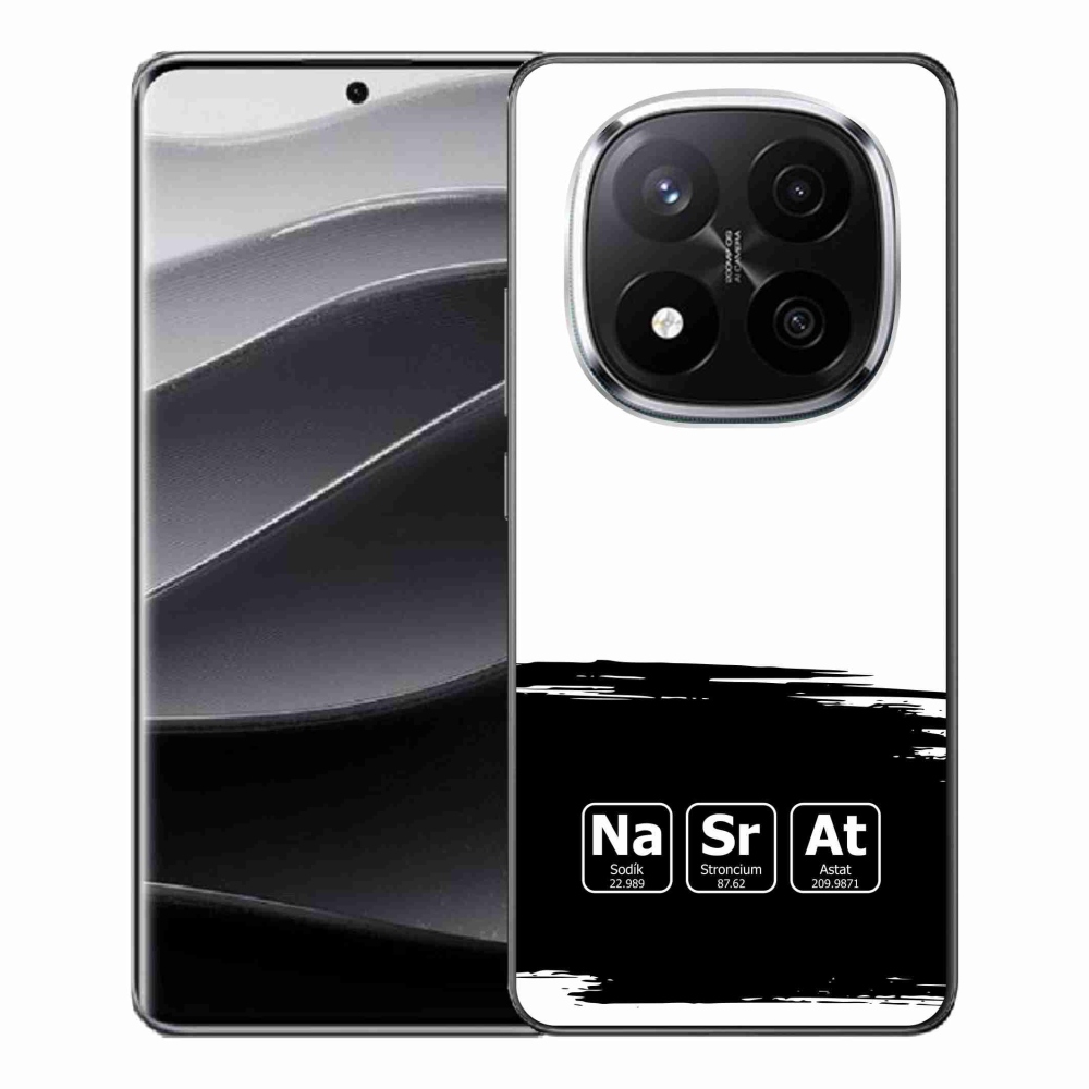 Gelový kryt mmCase na Xiaomi Redmi Note 14 Pro+ 5G - chemické prvky černobílé pozadí