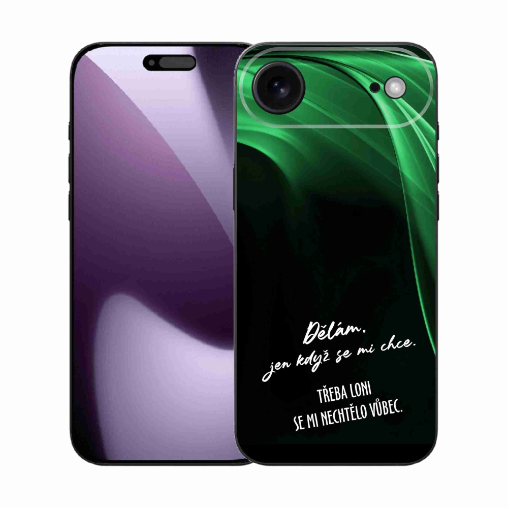Gelový kryt mmCase na iPhone 17 Air - vtipný text 12 černé pozadí