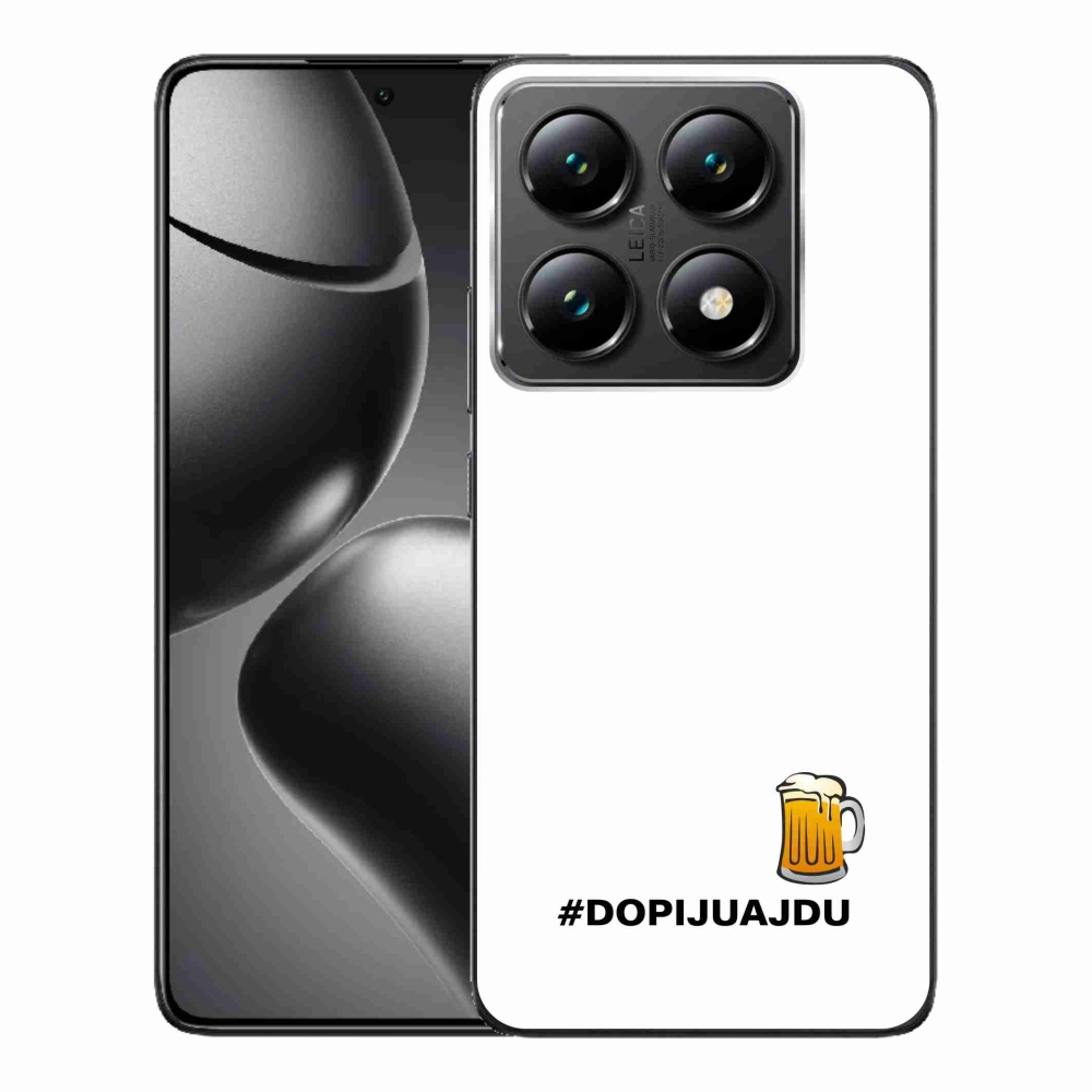 Gelový kryt mmCase na Xiaomi 14T Pro - pivní motiv 1 bílé pozadí