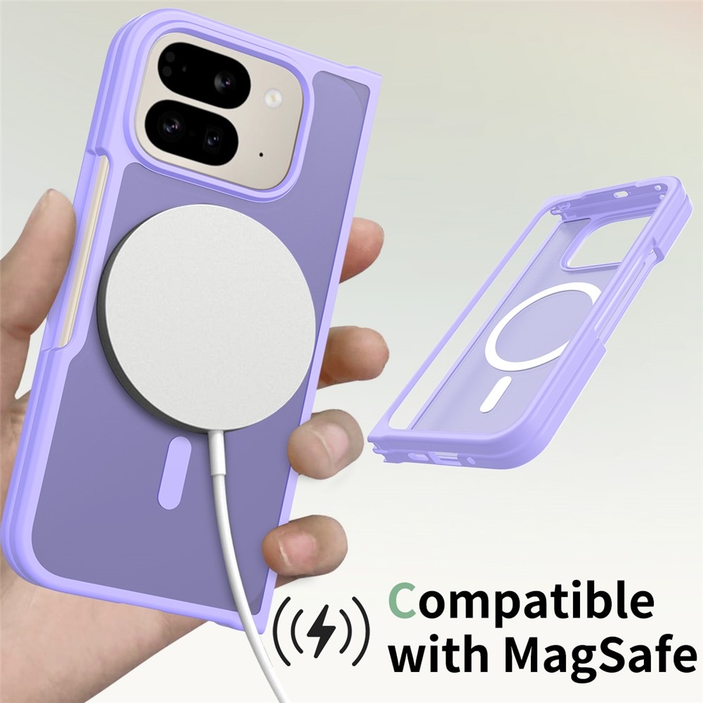 Skin gelový obal s pevnými zády a podporou MagSafe na Google Pixel 10 Pro Fold - fialový